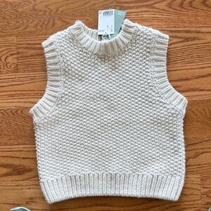 H&M Cream Knit Sweater Vest